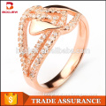 Hot sales costume jewelry in dubai fashion women's dress accessory rose gold silver ring